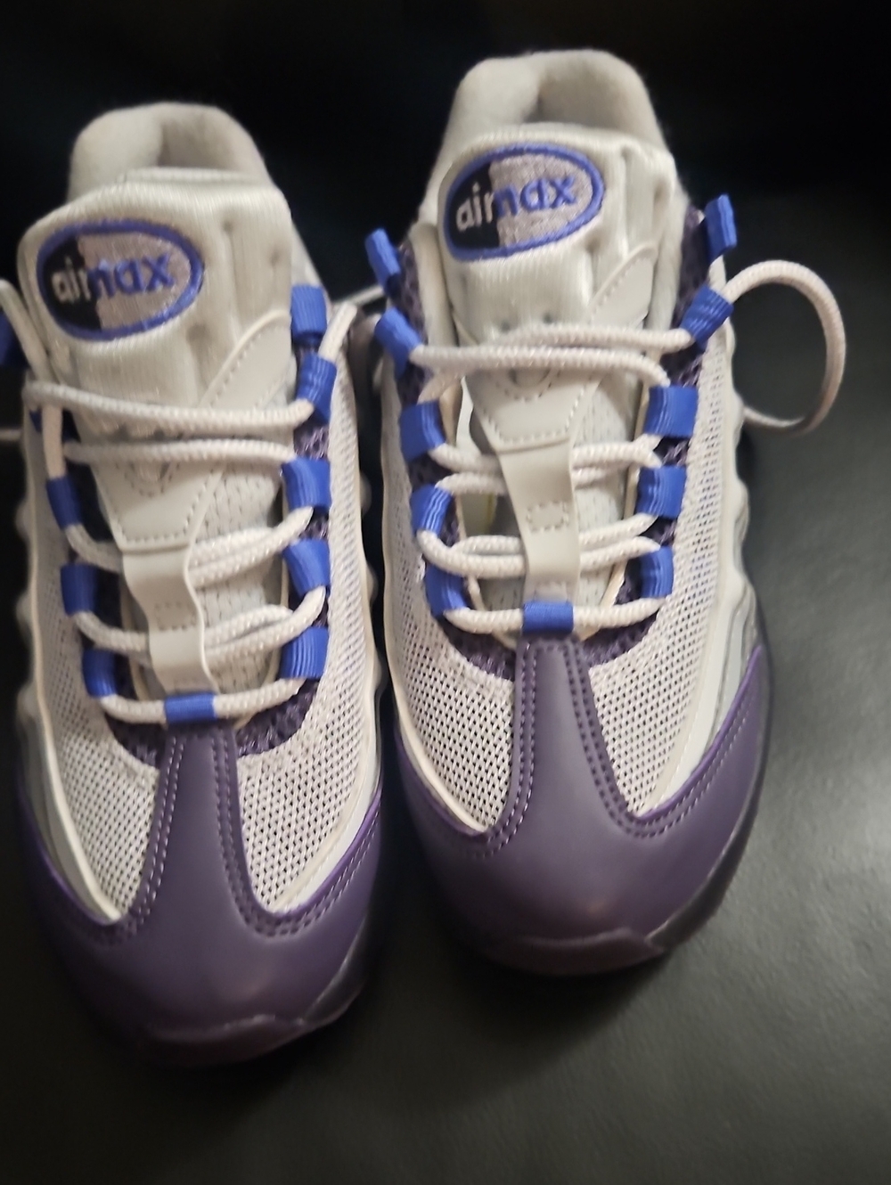 Nike Kids White, Purple and Blue Air Max Sneakers
